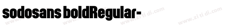 sodosans boldRegular字体转换